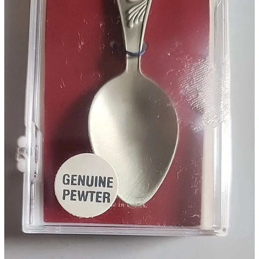 Battleship North Carolina Collectible Souvenir Spoon Silver Tone Genuine Pewter